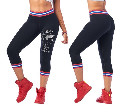 Zumba dancin capri leggings - leggings,