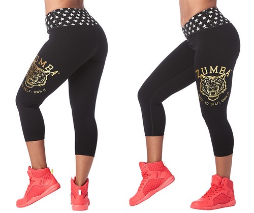 Zumba roar capri leggings - capri,